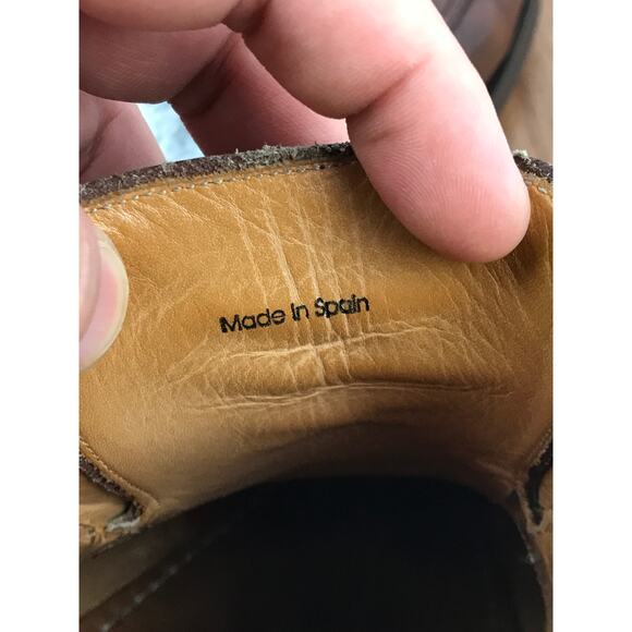 Magnanni Mens 12D Romelo Brown Leather Apron Toe Career Office Oxford Dress Shoe